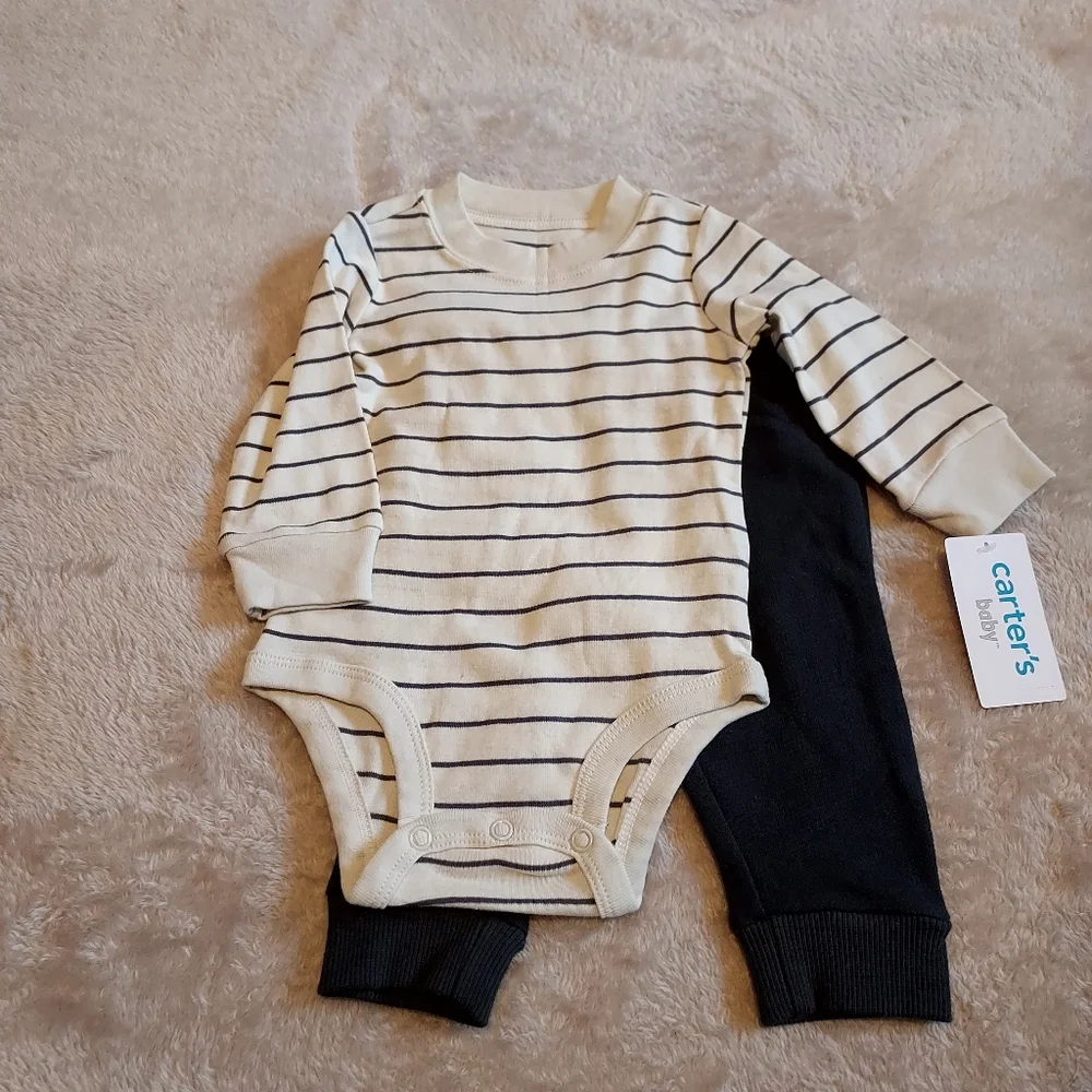 Carter’s Boys 3 Piece Set Onsie Vest Pants 6 months